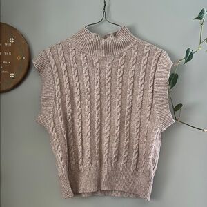 Cupcakes & Cashmere Pink Cowl Neck Sweater
